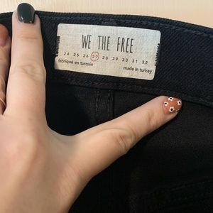 Free people black ankle length jeans